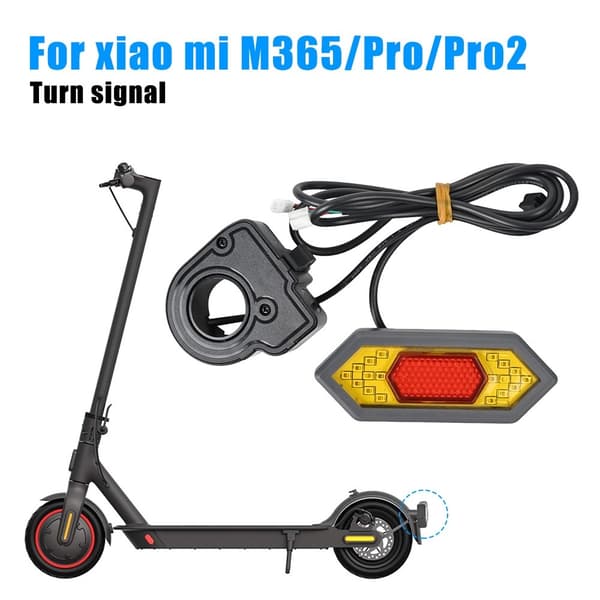 Baklykt med blinklys for Xiaomi M365, LED-baklykt for scooter Red