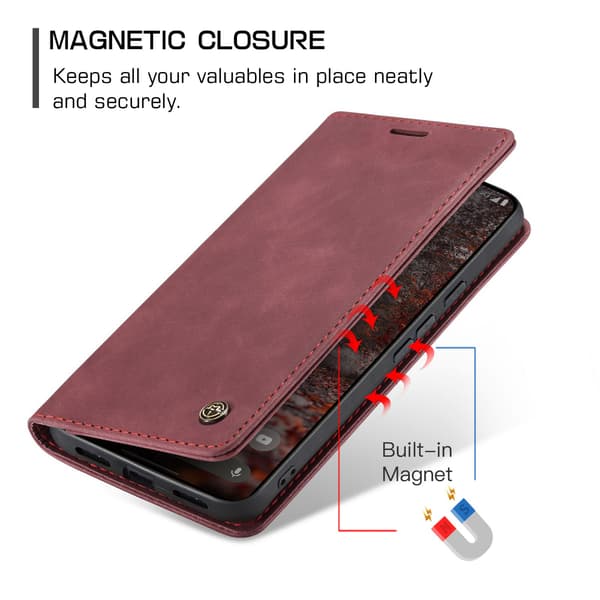 CASEME Puhelimen lompakkokotelo jalustalla Google Pixel 11 Pro ja Google Pixel 11 Brown