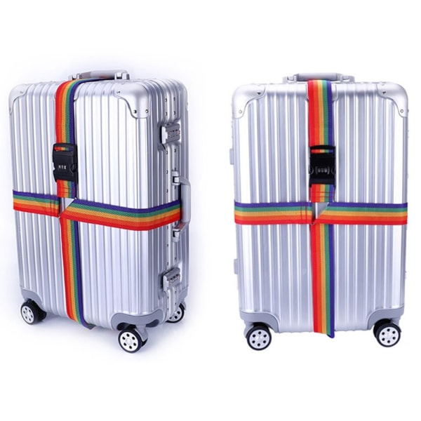 Tyverisikringsstrop til bagagekuffert Password Safe Lock - Pride Multicolor