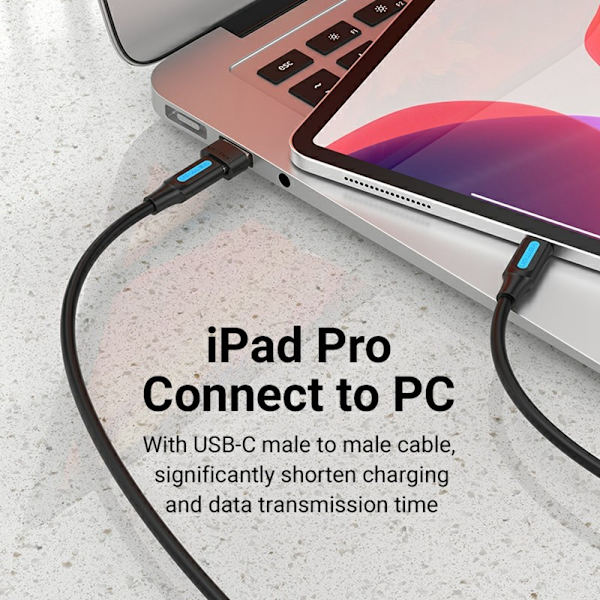 USB 2.0 A Han til USB C Hun Adapter 480Mbps Dataoverførsel OTG Konverter Black