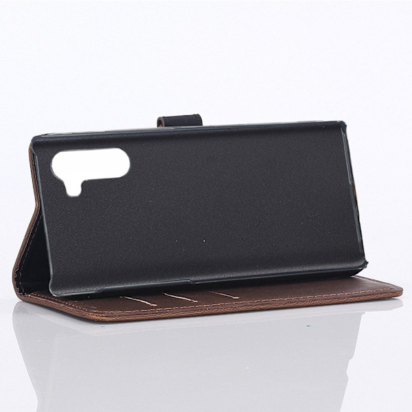 Samsung Galaxy Note 10 Retro Lommebok - deksel - Kaffe Brown