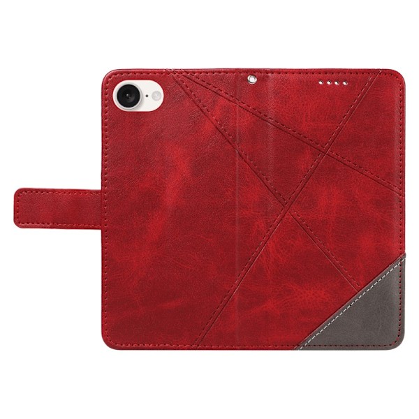 Lommebokdeksel til iPhone 16e – Geometrisk Linje Red