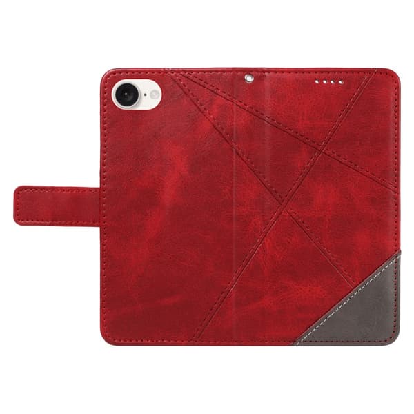 Lommebokdeksel til iPhone 17e / 16e – Geometrisk Linje Red