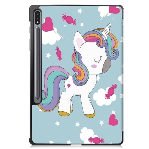 Kolmen taittotelineen älykotelo Samsung Galaxy Tab S10+ (S10 Plus) -puhelimelle Multicolor