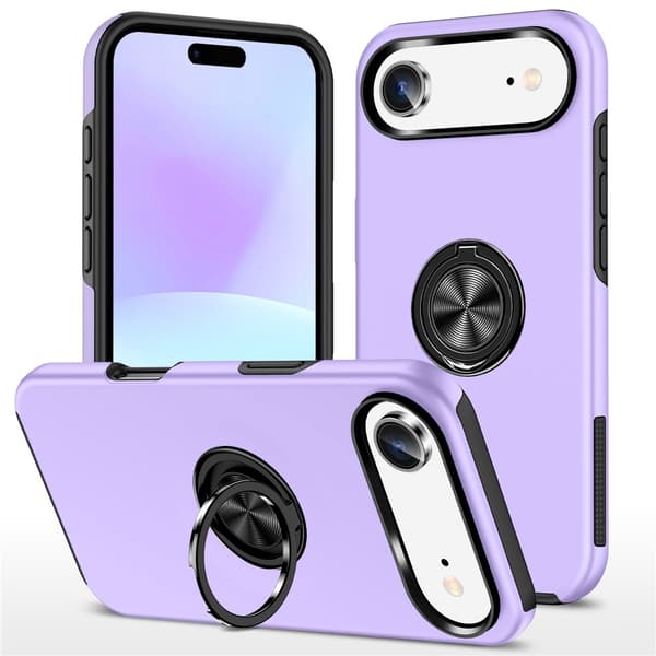 For iPhone Air Hybrid-deksel med Fingerring Purple