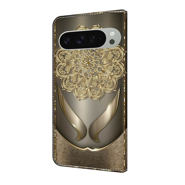 Til Google Pixel 10 Pro XL Pung Cover Mønsterprint PU-læder Flip Stand Mobilcover Multicolor