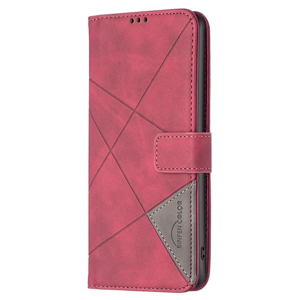 BINFEN COLOR Til Samsung Galaxy S24 FE Stødsikkert Pungcover Red