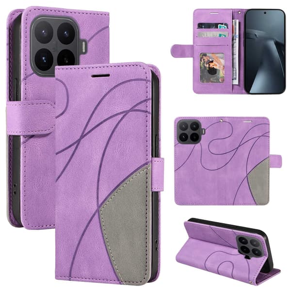 Till Xiaomi 17T Pro Plånboksfodral Bi-colour Lila