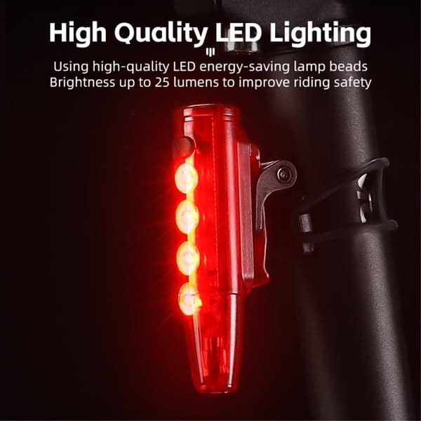 WEST BIKING Sykkelbaklys Laser Smart Bremseinduksjon Vanntett Red