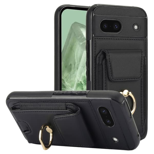 Kickstand-etui for Google Pixel 8a med kortspor Black