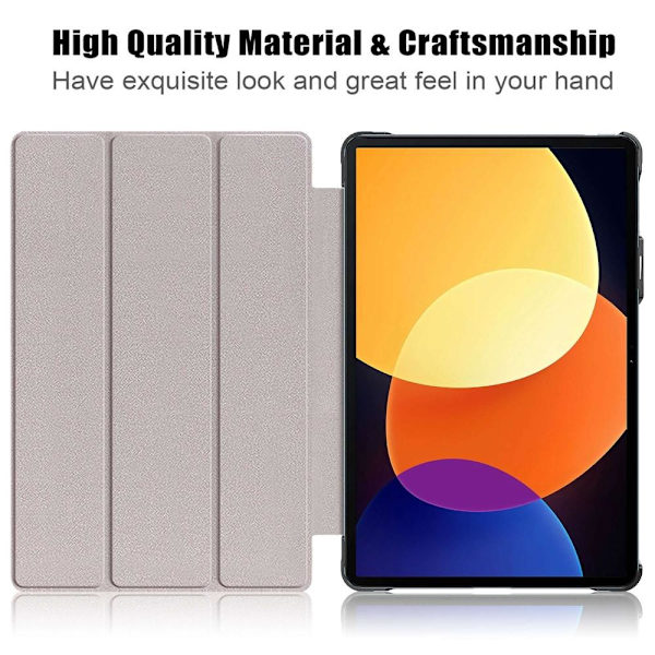 Til Xiaomi Pad 5 Pro 12.4 (2022) Stand Slim Fit Cover Sleep/Wake - Sort Black