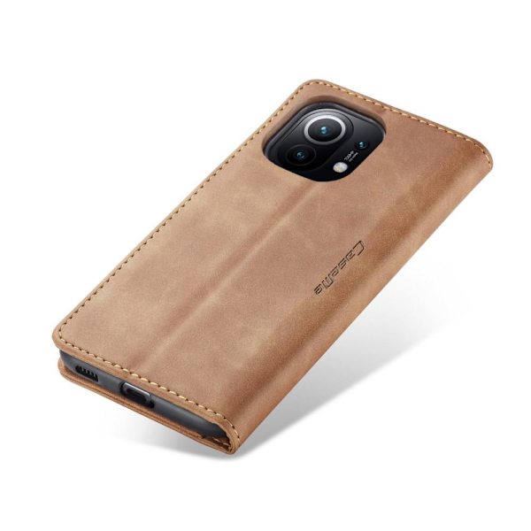 CASEME Retro lompakkokotelo Xiaomi Mi 11 - Ruskea Brown