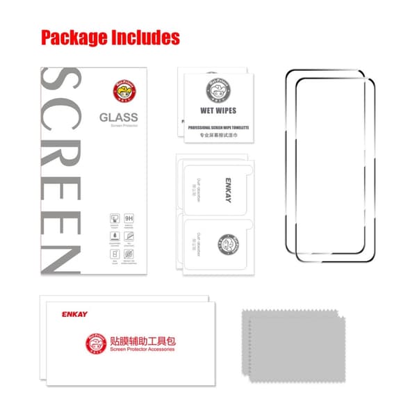 Til Nothing CMF Phone 2 Pro 2 stk. Skærmbeskyttelse ENKAY Hærdet Glas Transparent