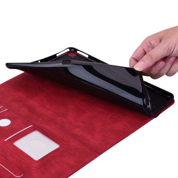 Til iPad 10.9 (2022) Tabletetui Cover Buterfly Imprinting - Rød Red
