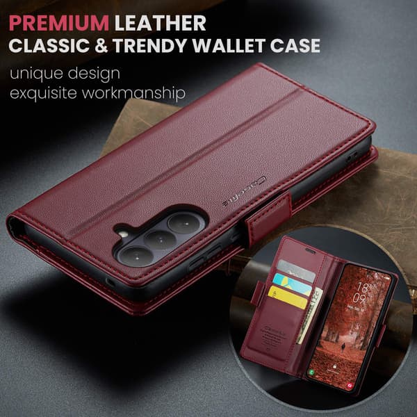 Till Samsung Galaxy A57 5G CASEME telefonfodral Röd