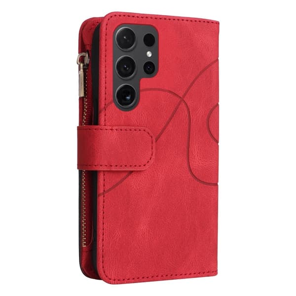 KT multifunktions - serie - 5 til Samsung Galaxy S24 Ultra telefonetui Red