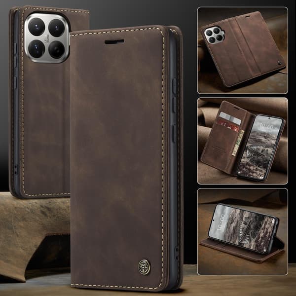 CASEME Til Xiaomi 17T Lommebokdeksel Brown
