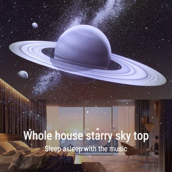 Monitoiminen Galaxy Star Projector White Noise Bluetooth - kaiutin White