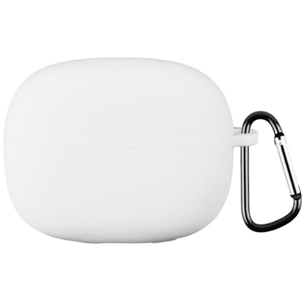 Til Xiaomi Redmi Buds 6 Pro Silikondeksel – Beskyttelsesetui med karabinkrok White