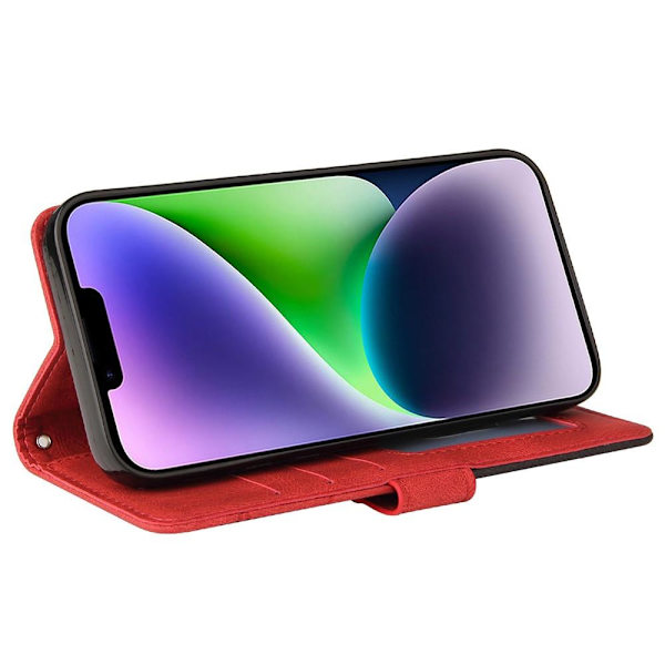 Til iPhone 15 Plus KT Series-1 Dobbeltfarvet etui Red