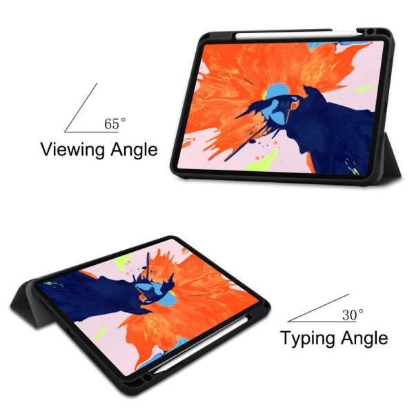 iPadille 12.9" 2020/2018 Tri-fold Stand Smart Tablet -kotelo - m Black