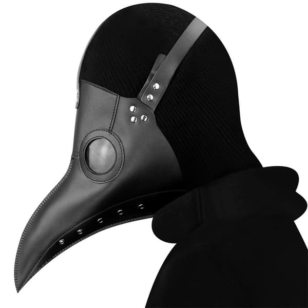 Maske Maskerade Halloween Pestdoktor Langneset Fuglenebbmaske Steampunk Black