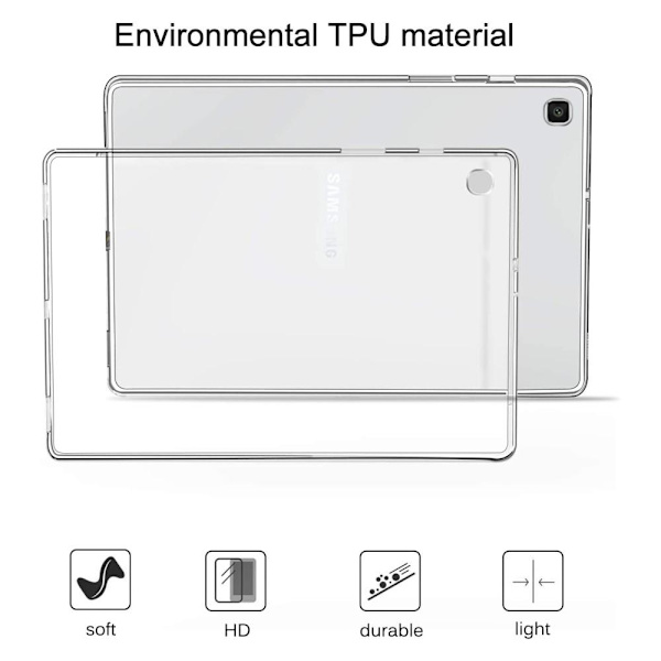 Samsung Galaxy Tab A7 10.4 TPU Deksel - Gjennomsiktig Transparent