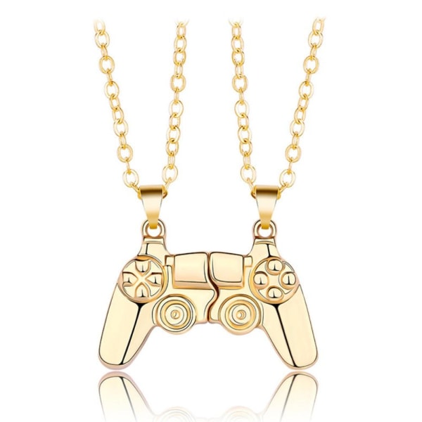 Magnetisk Game Controller Handkontroll Halsband Par Present Guld