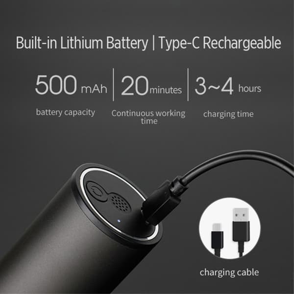 Salt Peppar Kryddor kvarn Batteridriven med LED - ljus Svart