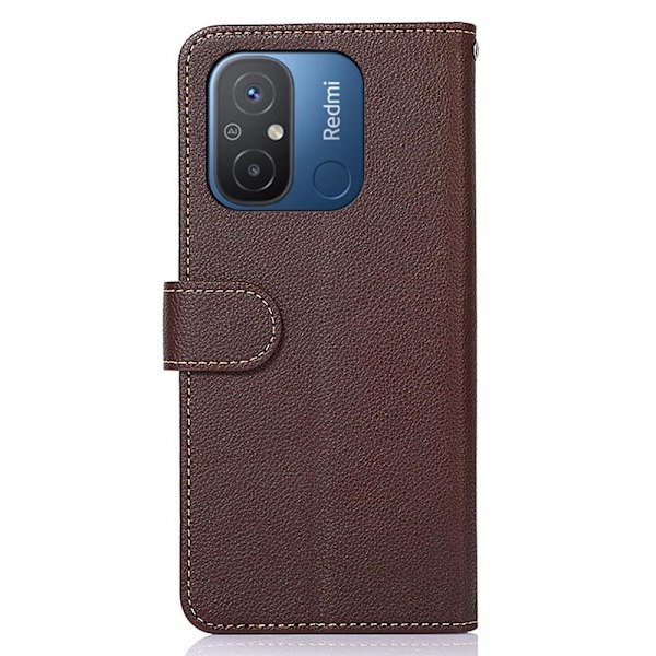 KHAZNEH Plånboksfodral till Xiaomi Redmi 12C - Brun/Blå Brun