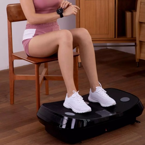 FitnessPlate-4D - Vibrationsträning - Vibrationsplatta Svart
