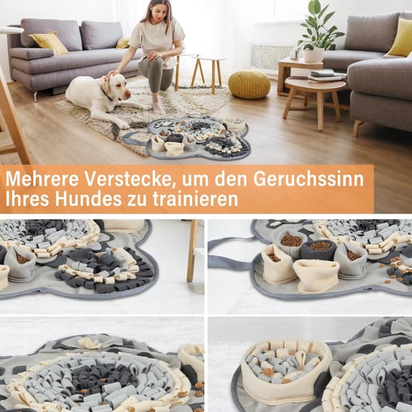 Snoomatta hund, foder-snuffelmatta, hund-snuffelmatta, valpträningsmatta, snuffelleksak interaktiva hundleksaker