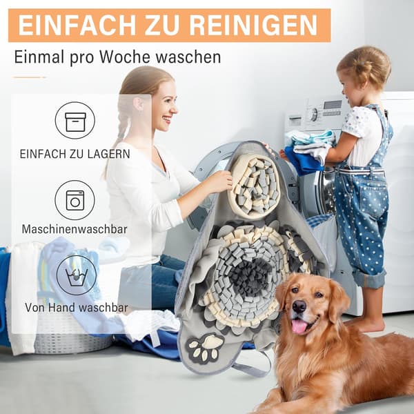 Snoomatta hund, foder-snuffelmatta, hund-snuffelmatta, valpträningsmatta, snuffelleksak interaktiva hundleksaker
