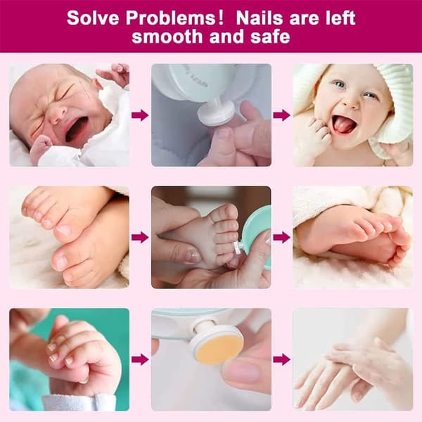 Elektrisk nagelfil för bebisar - Multifärgad nagelfil