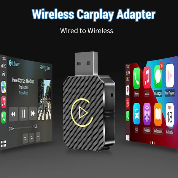 Trådlös Android Auto & Carplay trådlös adapter, uppgraderad trådlös Carplay-adapter