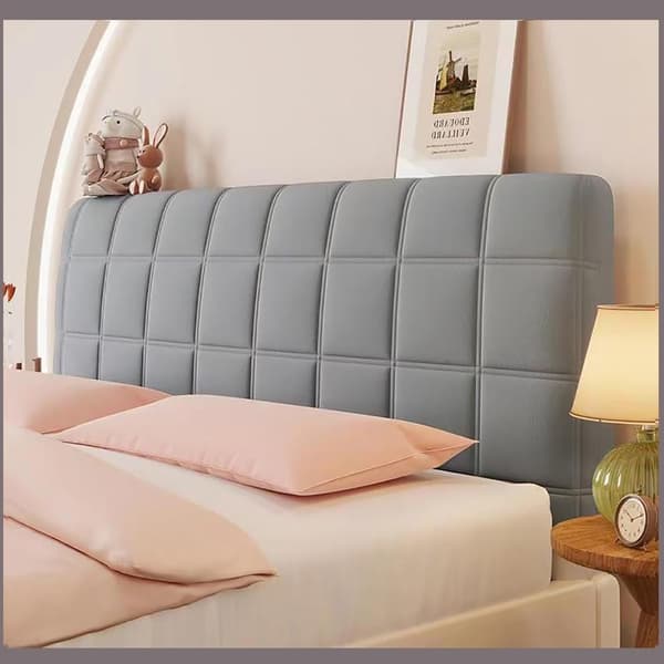 Sänggavel Överdrag Sammet Dammtätt Skydd Stretch Enkel dark gray 180CM
