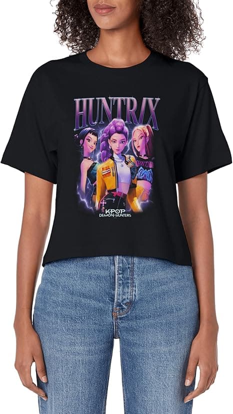 K-Pop Demon Hunters T-shirt sort 110 S