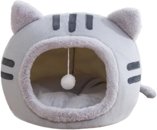 Kattsovsäck, fluffig kattsovsäck, bekväm kattsovsäck, Cat Winter Sleeping Bag, S
