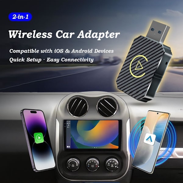 Carplay trådløs adapter, konverterer Carplay kablet til trådløs