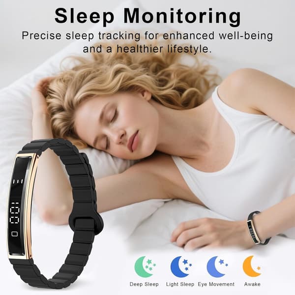 Tech Smart Fitness Tracker Armbånd Smartwatch Aktivitets-, Søvn- & Pulsmåling, Multisportstilstande