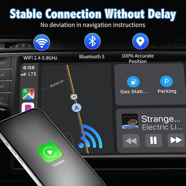Langaton Android Auto & Carplay -langaton adapteri, päivitetty langaton Carplay-adapteri