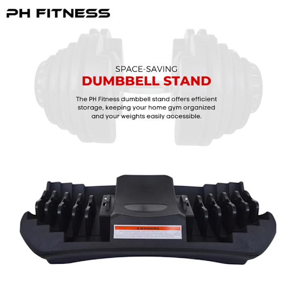 PH Fitness Justerbara Hantlar Set 5-40KG (2 st)  – Dumbells Hantelset - Justerbar - 15-17 Viktinställningar / Fria Vikter Svart