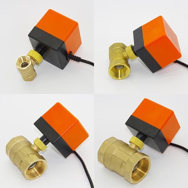 1/2\" 3/4\" 1\" 2\" Motorisert kuleventil 220v 12v 24v 3-leder 2-punktskontroll Messing Elektrisk kuleventil 2 tommer 220VAC