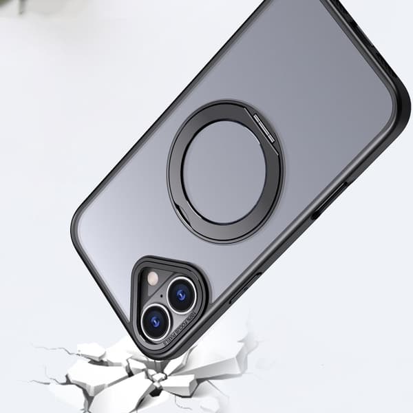 Tech-Protect iPhone 16 Skyddsfodral MagSafe MagRing Matt Svart