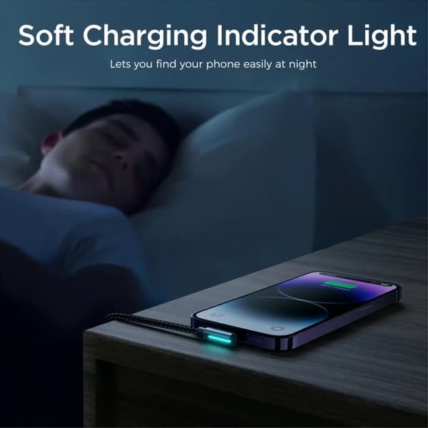 SiGN USB-C til Lightning datakabel, 2 meter, 20W - Svart