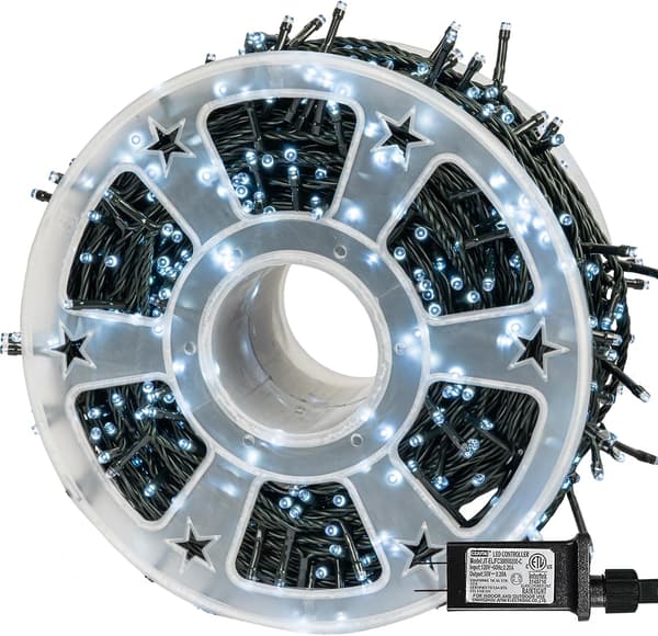 Udendørs lyskæde, 1000 LED 100 meter, Plug-in model Blå[mo] Blå 500 LED Blue