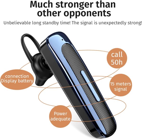 Trådlöst Bluetooth-headset, E1 Bluetooth-headset Handsfree Business Headset Trådlösa stereoheadset