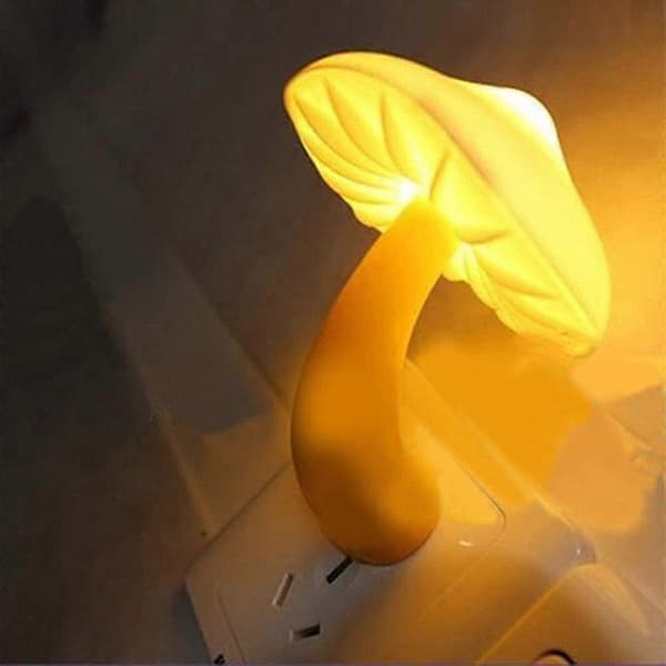 Energibesparende sensor LED nattlys med soppform og plugg zd.21