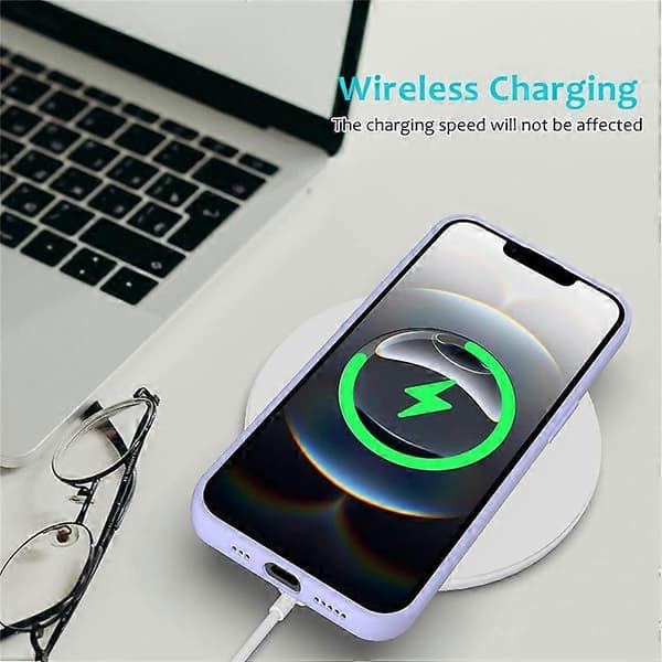 Stötsäkert flytande silikonfodral med mjukt innerfoder för iPhone 16e, ljusgrön. LightGreen