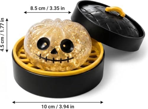 Guldglimmer Dumpling Squishy Legetøj med Damper, Blød Langsom Rebound Klemme Stressbold til Angstdæmpning & Sensorisk Fidget, Glimmer Guld 1 stk. 1pc-gold Glitter